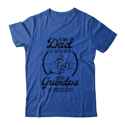 Being Dad Is An Honor Being Grandpa Is Priceless Vintage T-Shirt & Hoodie | Teecentury.com