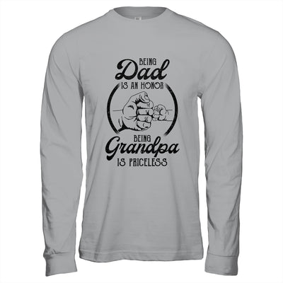 Being Dad Is An Honor Being Grandpa Is Priceless Vintage T-Shirt & Hoodie | Teecentury.com