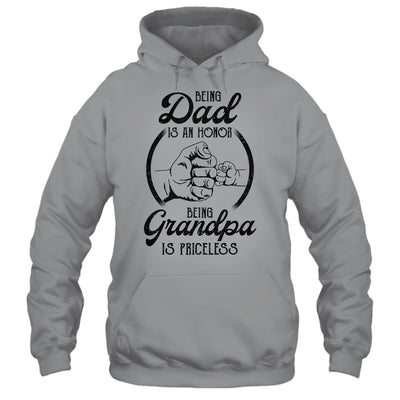 Being Dad Is An Honor Being Grandpa Is Priceless Vintage T-Shirt & Hoodie | Teecentury.com