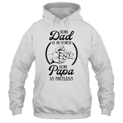 Being Dad Is An Honor Being Papa Is Priceless Vintage T-Shirt & Hoodie | Teecentury.com