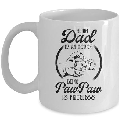 Being Dad Is An Honor Being PawPaw Is Priceless Vintage Mug Coffee Mug | Teecentury.com