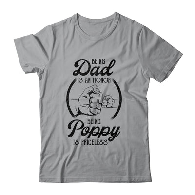 Being Dad Is An Honor Being Poppy Is Priceless Vintage T-Shirt & Hoodie | Teecentury.com