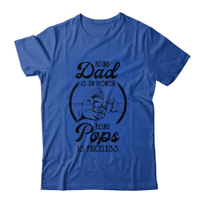 Being Dad Is An Honor Being Pops Is Priceless Vintage T-Shirt & Hoodie | Teecentury.com