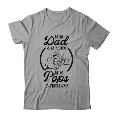Being Dad Is An Honor Being Pops Is Priceless Vintage T-Shirt & Hoodie | Teecentury.com