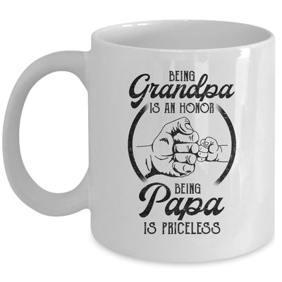 Being Grandpa Is An Honor Being Papa Is Priceless Father Day Mug Coffee Mug | Teecentury.com