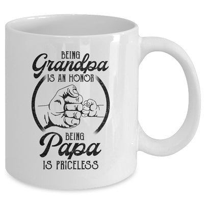 Being Grandpa Is An Honor Being Papa Is Priceless Father Day Mug Coffee Mug | Teecentury.com