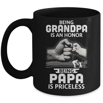 Being Grandpa Is An Honor Being Papa Is Priceless Father Mug Coffee Mug | Teecentury.com