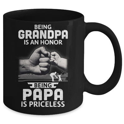 Being Grandpa Is An Honor Being Papa Is Priceless Father Mug Coffee Mug | Teecentury.com