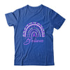 Believe Rainbow Epilepsy Awareness Purple Ribbon Shirt & Tank Top | teecentury