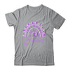 Believe Rainbow Epilepsy Awareness Purple Ribbon Shirt & Tank Top | teecentury