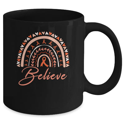 Believe Rainbow Leukemia MS Awareness Orange Ribbon Mug | teecentury