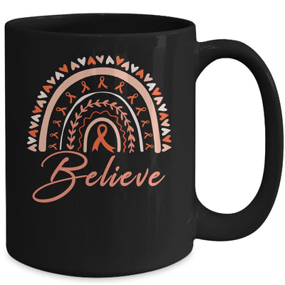 Believe Rainbow Leukemia MS Awareness Orange Ribbon Mug | teecentury