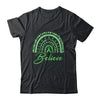 Believe Rainbow Mental Health Awareness Green Ribbon Shirt & Tank Top | teecentury