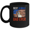 Best Beagle Dad Ever American Flag Fathers Day Mug Coffee Mug | Teecentury.com