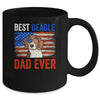 Best Beagle Dad Ever American Flag Fathers Day Mug Coffee Mug | Teecentury.com