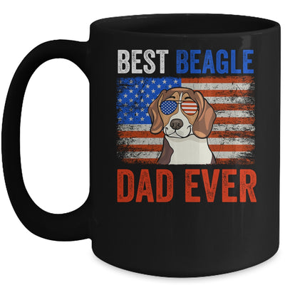 Best Beagle Dad Ever American Flag Fathers Day Mug Coffee Mug | Teecentury.com