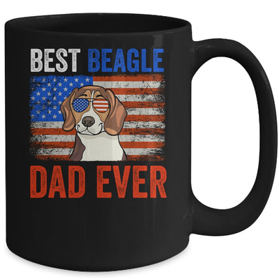 Best Beagle Dad Ever American Flag Fathers Day Mug Coffee Mug | Teecentury.com