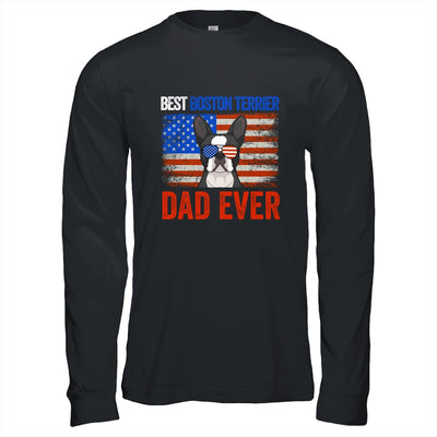 Best Boston Terrier Dad Ever American Flag Fathers Day T-Shirt & Hoodie | Teecentury.com