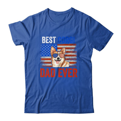 Best Corgi Dad Ever American Flag Fathers Day T-Shirt & Hoodie | Teecentury.com