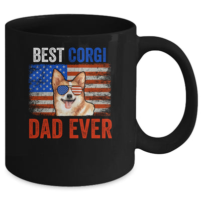 Best Corgi Dad Ever American Flag Fathers Day Mug Coffee Mug | Teecentury.com
