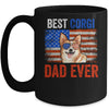 Best Corgi Dad Ever American Flag Fathers Day Mug Coffee Mug | Teecentury.com