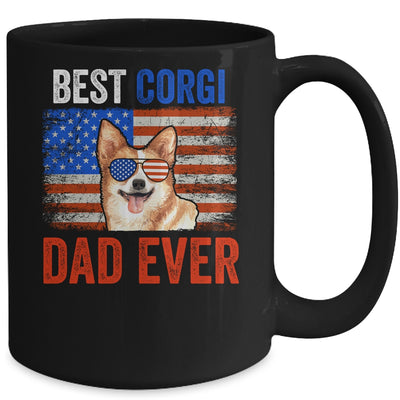 Best Corgi Dad Ever American Flag Fathers Day Mug Coffee Mug | Teecentury.com