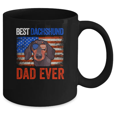 Best Dachshund Dad Ever American Flag Fathers Day Mug Coffee Mug | Teecentury.com