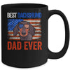 Best Dachshund Dad Ever American Flag Fathers Day Mug Coffee Mug | Teecentury.com