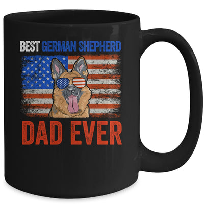 Best German Shepherd Dad Ever American Flag Fathers Day Mug Coffee Mug | Teecentury.com