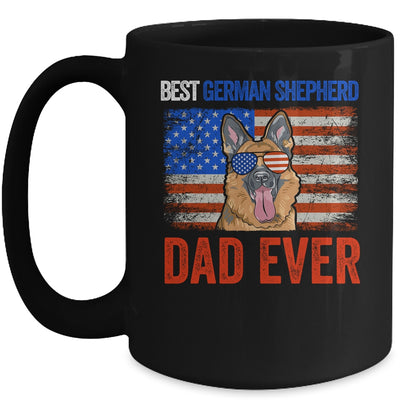 Best German Shepherd Dad Ever American Flag Fathers Day Mug Coffee Mug | Teecentury.com