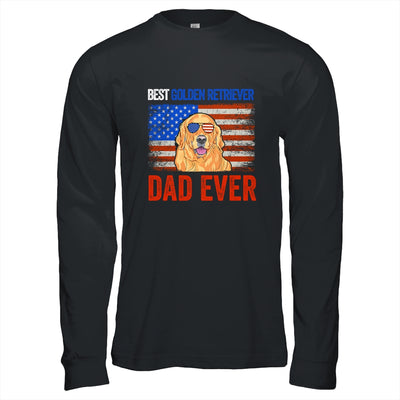 Best Golden Retriever Dad Ever American Flag Fathers Day T-Shirt & Hoodie | Teecentury.com