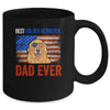 Best Golden Retriever Dad Ever American Flag Fathers Day Mug Coffee Mug | Teecentury.com