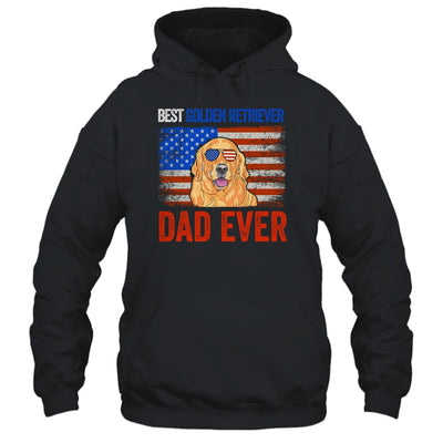 Best Golden Retriever Dad Ever American Flag Fathers Day T-Shirt & Hoodie | Teecentury.com