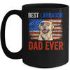 Best Labrador Dad Ever American Flag Fathers Day Mug Coffee Mug | Teecentury.com