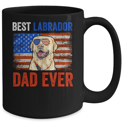 Best Labrador Dad Ever American Flag Fathers Day Mug Coffee Mug | Teecentury.com