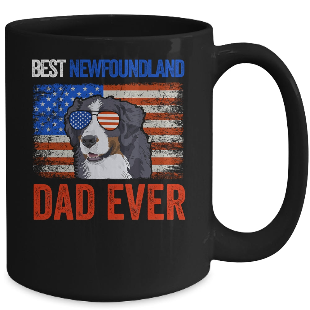 Best Newfoundland Dad Ever American Flag Fathers Day Mug Coffee Mug | Teecentury.com