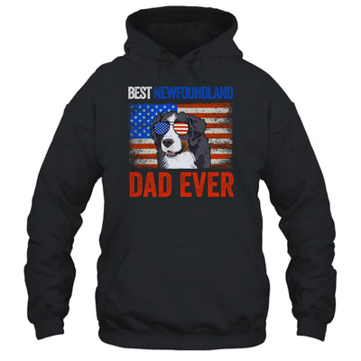 Best Newfoundland Dad Ever American Flag Fathers Day T-Shirt & Hoodie | Teecentury.com