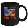Best Pitbull Dad Ever American Flag Fathers Day Mug Coffee Mug | Teecentury.com