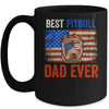 Best Pitbull Dad Ever American Flag Fathers Day Mug Coffee Mug | Teecentury.com