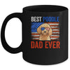 Best Poodle Dad Ever American Flag Fathers Day Mug Coffee Mug | Teecentury.com