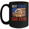 Best Poodle Dad Ever American Flag Fathers Day Mug Coffee Mug | Teecentury.com