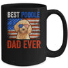 Best Poodle Dad Ever American Flag Fathers Day Mug Coffee Mug | Teecentury.com