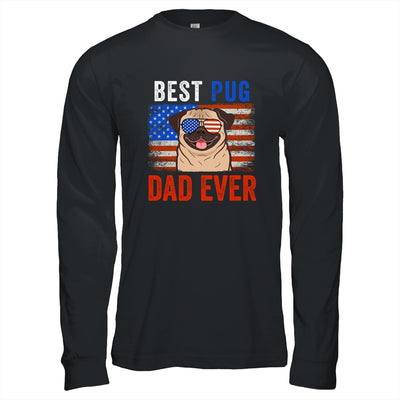 Best Pug Dad Ever American Flag Fathers Day T-Shirt & Hoodie | Teecentury.com