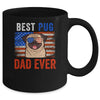 Best Pug Dad Ever American Flag Fathers Day Mug Coffee Mug | Teecentury.com