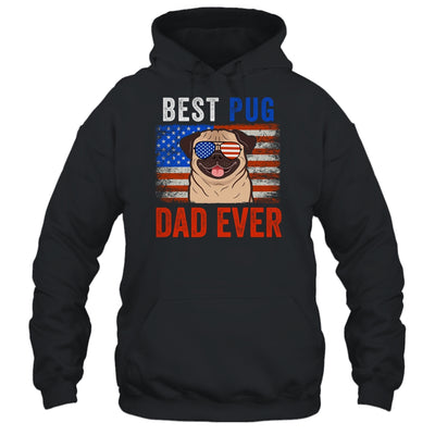 Best Pug Dad Ever American Flag Fathers Day T-Shirt & Hoodie | Teecentury.com