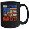 Best Rottweiler Dad Ever American Flag Fathers Day Mug Coffee Mug | Teecentury.com