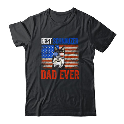 Best Schnauzer Dad Ever American Flag Fathers Day T-Shirt & Hoodie | Teecentury.com