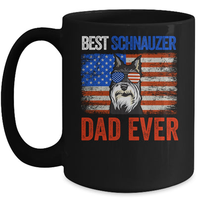 Best Schnauzer Dad Ever American Flag Fathers Day Mug Coffee Mug | Teecentury.com