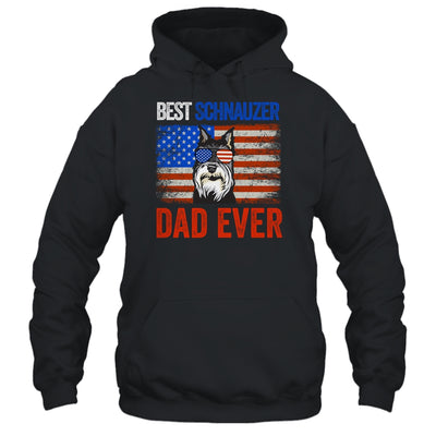 Best Schnauzer Dad Ever American Flag Fathers Day T-Shirt & Hoodie | Teecentury.com