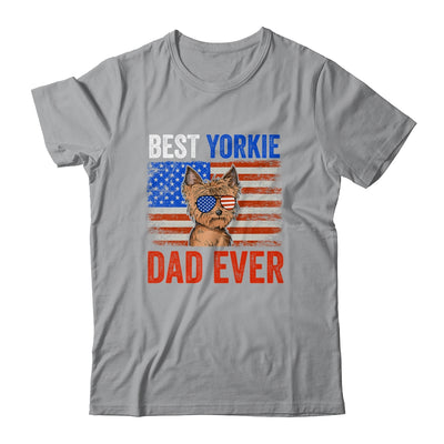 Best Yorkie Dad Ever American Flag Fathers Day T-Shirt & Hoodie | Teecentury.com